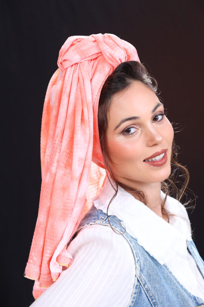 מטפחת דגם איתן - אפרסק